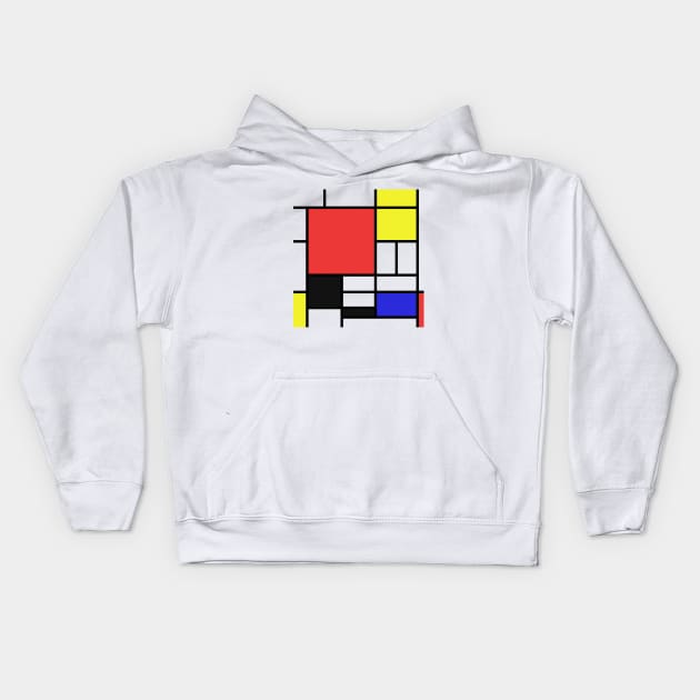 Mondrian Kids Hoodie by shamila